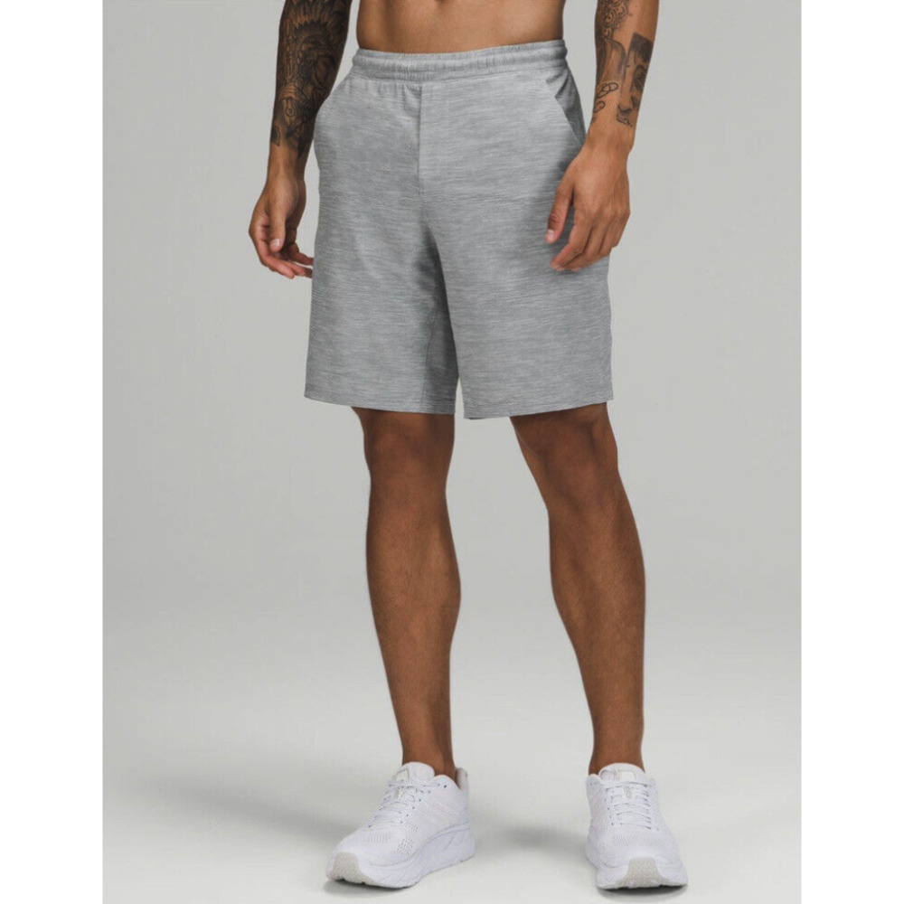 Lululemon Shorts Men's Large 9" Inseam Run Yoga Lounge Swim Quick Dry Gray